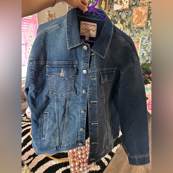 TRUE RELIGION OVERSIZED DENIM JACKET - Picture 13 of 13